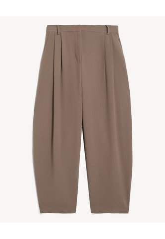 Pantalón Barrel Fit Pinzas Frontales  Para Mujer Café Seven Seven Seven Seven