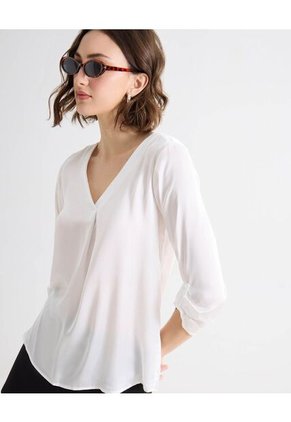 Blusa Para Mujer Manga 3/4 Color Blanco Marca Seven Seven #28123591