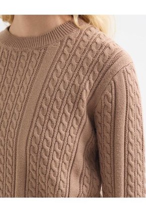 Saco Para Mujer Cuello Redondo Color Camel Marca Seven Seven #28330662