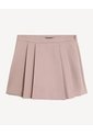 Falda Mini Plisada Tiro Medio  Para Mujer Beige Seven Seven de Seven Seven