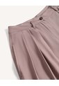 Pantalón Palazzo Plisado Tiro Alto  Para Mujer Beige Seven Seven de Seven Seven