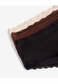 Pack Cachetero X3 Con Encaje X3 Para Mujer Negro Seven Seven de Seven Seven