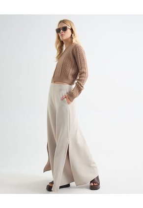 Saco Para Mujer Cuello Redondo Color Camel Marca Seven Seven #28330662