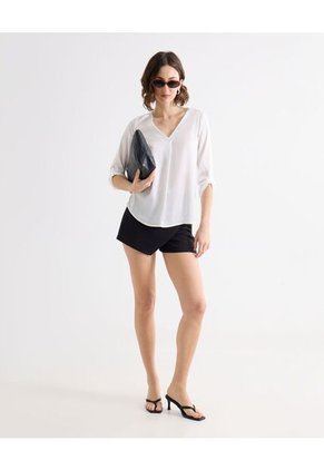 Blusa Para Mujer Manga 3/4 Color Blanco Marca Seven Seven #28123591