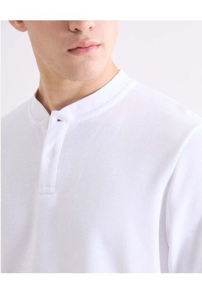 Polo Para Hombre Cuello Mao Sin Bolsillo Color Negro Marca Seven Seven #45117708