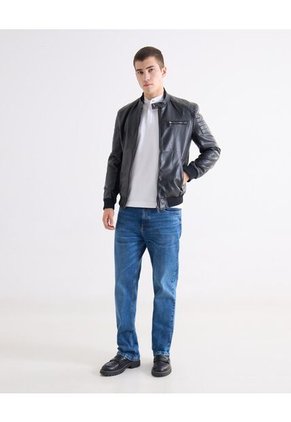 Polo Para Hombre Cuello Mao Sin Bolsillo Color Negro Marca Seven Seven #45117708