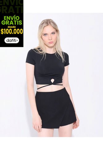 Short Para Mujer  Color Negro Marca Seven Seven #28190927 Seven Seven