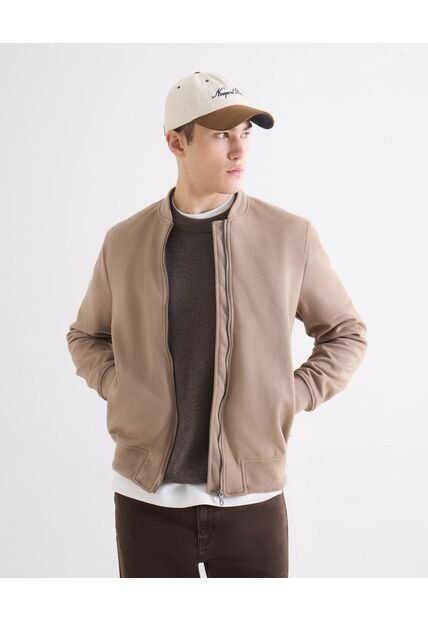Chaqueta  Para Hombre Bomber Color Beige Marca Seven Seven #45080515