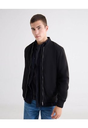 Chaqueta Para Hombre Bomber Color Negro Marca Seven Seven #45080514