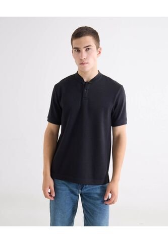 Polo  Para Hombre Cuello Mao Sin Bolsillo Color Blanco Marca Seven Seven #45117708 Seven Seven