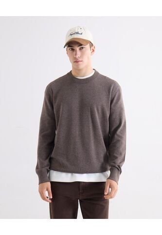 Saco  Para Hombre Cuello Redondo Color Café Marca Seven Seven #45330269 Seven Seven