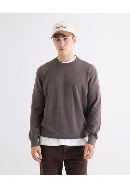 Saco  Para Hombre Cuello Redondo Color Café Marca Seven Seven #45330269