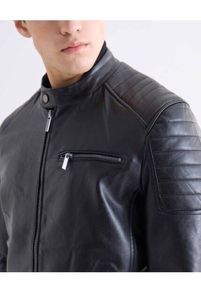 Chaqueta Para Hombre Pu Color Negro Marca Seven Seven #45080513