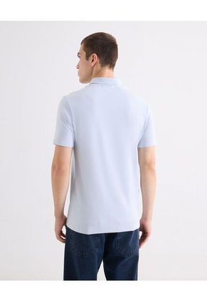 Polo Para Hombre Cuello Maquina Sin Bolsillo Color Celeste Marca Seven Seven #45110951