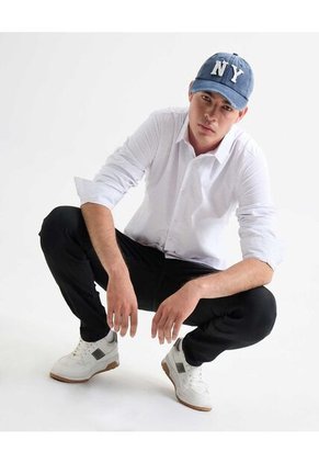 Camisa Para Hombre Manga Larga Sin Bolsillo Cuello Casual M Color Crudo Marca Seven Seven #45012113