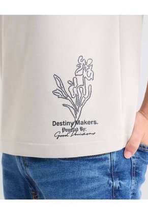 Camiseta Para Hombre Manga Corta Cuello Redondo Color Beige Marca Seven Seven #45098247