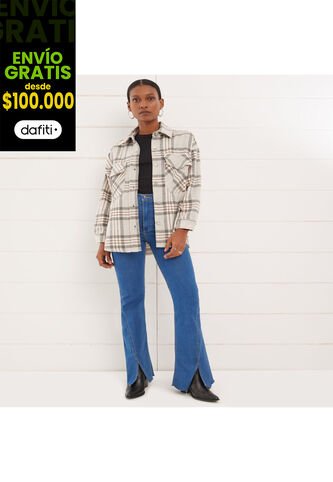 Jean Para Mujer Flare Color Azul Medio Marca Seven Seven #28160717 Seven Seven