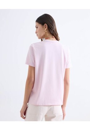 Camiseta  Para Mujer Manga Corta Cuello Redondo Color Rosa Marca Seven Seven #28097544