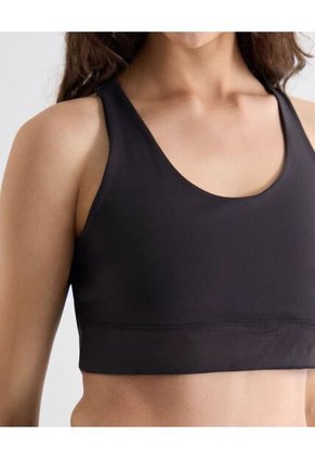 Top Deportivo Escote En V  Para Mujer Negro Seven Seven