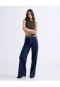 Jean Wide Leg Tono Oscuro  Para Mujer Azul Seven Seven de Seven Seven