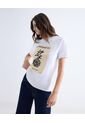 Camiseta Estampada Contemporary Art  Para Mujer Blanco Seven Seven de Seven Seven