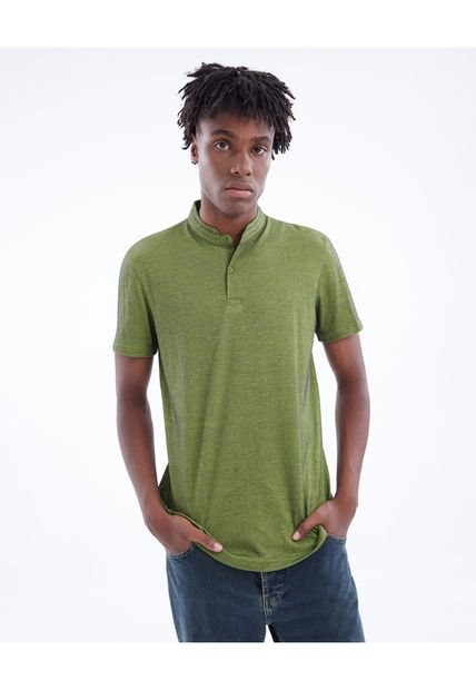 Polo Para Hombre Cuello Mao  Color Verde  Marca Seven Seven #45110744