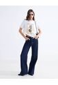 Camiseta Estampada Contemporary Art  Para Mujer Blanco Seven Seven de Seven Seven