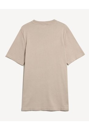 Camiseta De Punto Con Cuello Mao  Para Hombre Beige Seven Seven