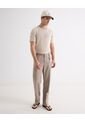 Camiseta De Punto Con Cuello Mao  Para Hombre Beige Seven Seven de Seven Seven