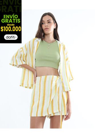 Short Para Mujer  Color Amarillo  Marca Seven Seven #28191049 Seven Seven