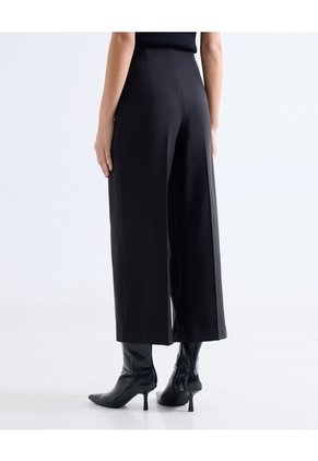 Pantalón Culotte Con Pinzas  Para Mujer Negro Seven Seven