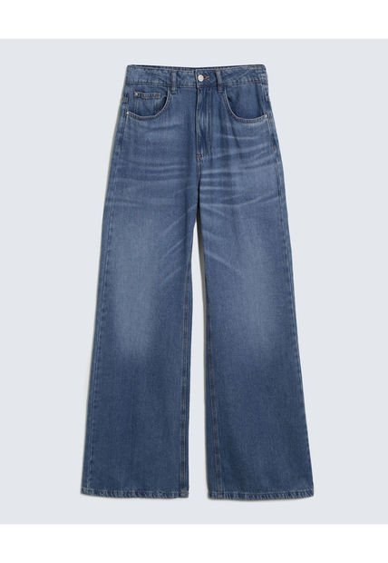 Jean Para Mujer Wide-Leg Color Azul Medio Marca Seven Seven #28160932