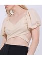 Camiseta Para Mujer Manga Corta Color Beige Marca Seven Seven #28095333 de Seven Seven