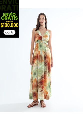 Vestido Para Mujer Manga Sisa Color Verde Claro Marca Seven Seven #28171345 Seven Seven