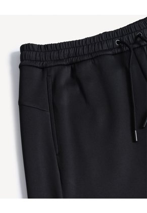 Pantalón Recto Con Cordón  Para Hombre Negro Seven Seven