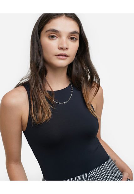 Camiseta Para Mujer Manga Sisa Color Negro Marca Seven Seven #28094508