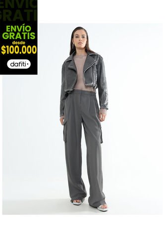 Pantalon Para Mujer  Color Gris Oscuro Marca Seven Seven #28071813 Seven Seven