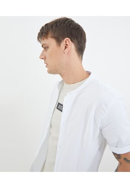 Camisa Para Hombre Manga Corta Cuello Neru Color Blanco Marca Seven Seven #45011328