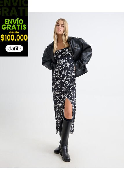 Vestido Para Mujer Manga Sisa Color Negro Marca Seven Seven #28171363