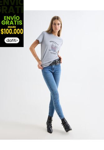 Jean Para Mujer Skinny Color Azul Medio Marca Seven Seven #28160877 Seven Seven