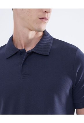 Polo Para Hombre Cuello Tejido  Color Negro Marca Seven Seven #45110833