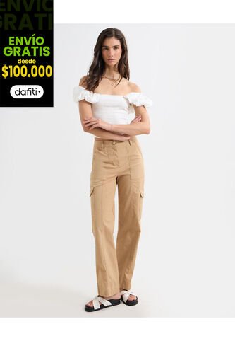 Pantalon Para Mujer  Color Cafe Claro Marca Seven Seven #28071829 Seven Seven