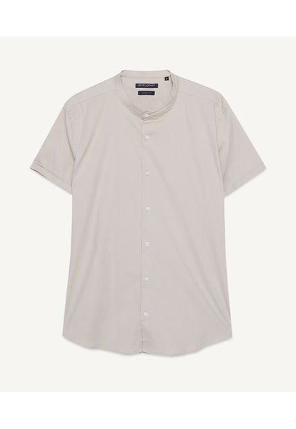 Camisa Para Hombre Manga Corta  Color Camel Marca Seven Seven #45011908