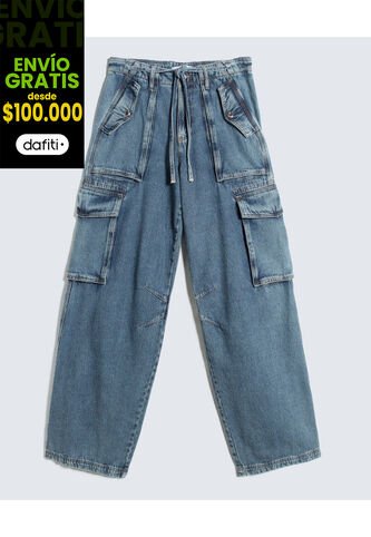 Jean Para Mujer Wide-Leg Color Azul Medio Marca Seven Seven #28160875 Seven Seven