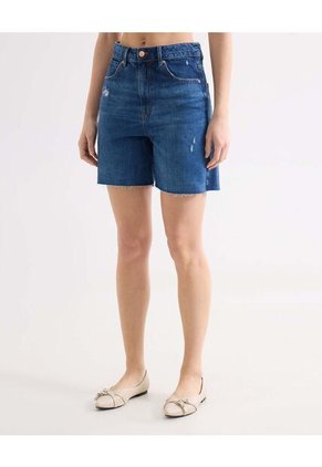 Short Para Mujer Multiusos Plano Color Azul Marca Seven Seven #28191105