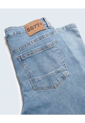 Jeans Slim Tono Claro  Para Hombre Azul Seven Seven