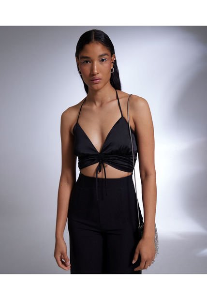 Blusa Para Mujer Manga Sisa Color Negro Marca Seven Seven #28123728