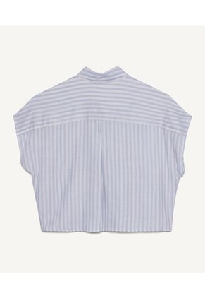 Blusa Para Mujer Manga Corta Color Celeste Marca Seven Seven #28123841