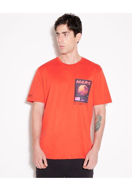 Camiseta Para Hombre Manga Corta Color Naranja Marca Seven Seven #45092224