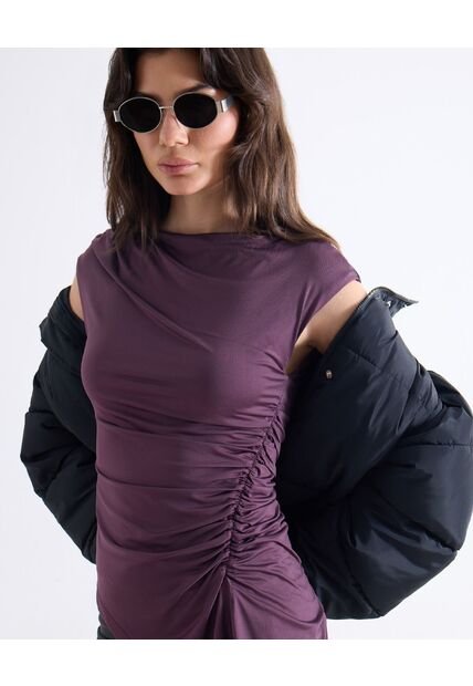 Camiseta  Para Mujer Manga Corta Cuello Redondo Color Morado Marca Seven Seven #28096592